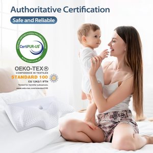 Mid-High Bed Kussen Kern Cervicale Wervelkolom Slaap Contouren Ondersteuning Vlinder Slapen Orthopedische Traagschuim Kussen Vlinder Vorm - Product Image 4