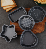 Moules à gâteau miniatures rectangulaires en acier au carbone antiadhésif, outils de cuisson pour la maison et la cuisine, écologiques