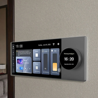 F6 Hotel Tuya Smart Life App Inwall Smart Home Control Panel Écran tactile 6 pouces avec bouton Zigbee Gateway BLE 2 Light Control