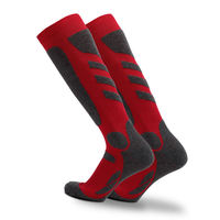 2024 chaussettes d'hiver en laine mérinos durables confortables pour adultes chaussettes de chasse de ski de snowboard chaudes épaisses avec Logo de corps tricoté