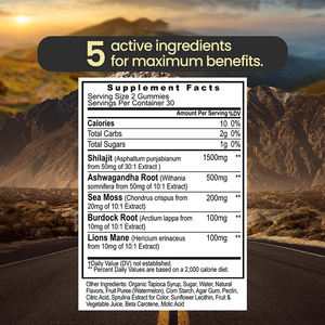 Gomitas de Musgo Marino Orgánico <span class=keywords><strong>Natural</strong></span> para el Apoyo Inmunológico, Fórmula CGMP, Musgo Irlandés con Shilajit y Melena de León, 60 Gomitas Veganas de Musgo Marino - Product Image 5