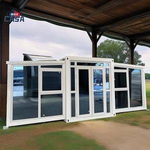 Maison portable de luxe Maison modulaire préfabriquée à double largeur Maison mobile extensible et pliable avec panneau sandwich Matériaux en acier - Product Image 4