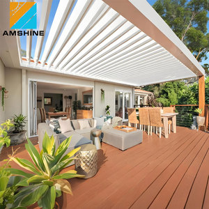 Custom Pergola Aluminium Outdoor Motorized Electric Windproof LED <strong>Light</strong> Louver Roof Pergola Garden <strong>Gazebo</strong> <strong>for</strong> Commercial - Product Image 6