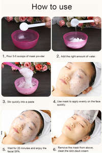 Mascarilla Facial en Polvo de Gelatina con Vitamina C, <span class=keywords><strong>Granada</strong></span> y Rosa, Iluminadora y Nutritiva, Cosmética de Belleza OEM Natural - Product Image 5