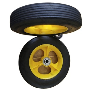 Rueda de neumático de goma sólida de 8 pulgadas de alta resistencia al desgaste para Carro con llanta de plástico 8 "X <span class=keywords><strong>2</strong></span>,<span class=keywords><strong>2</strong></span>" - Product Image 1