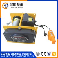 Mini cabrestante eléctrico portátil de 500 kg, polipasto compacto con cable de acero y certificación CE, extractor de cables para taller y garaje