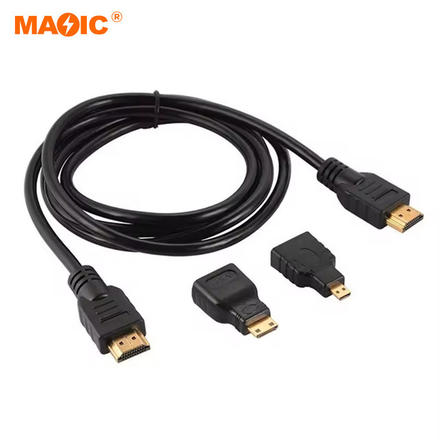 Wholesale Hdmi to Hdmi Micro HDMI Mini HDMI 3 in 1 Cable for PS5 PS4 Xbo