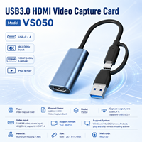 Tarjeta de Captura USB3.0 HDMI 1080P60 4K30, Entrada USB-A y Tipo-C, Doble Conector, Sin Controladores, para Transmisión en Vivo de Juegos y Teléfonos
