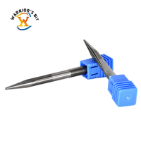 Fraise à queue sphérique Warrior's Bit 6 mm en aluminium revêtu d'étain à 2 dents pour le travail du bois CNC OEM