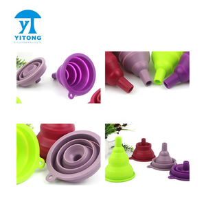 กรวยยางซิลิโคนพับได้ขนาดใหญ่แข็งแรงทนทาน,กรวยยางซิลิโคนสำหรับของเหลวน้ำไวน์น้ำมันปราศจาก BPA - Product Image 2