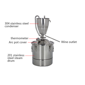 Distillateur automatique d'alcool domestique <span class=keywords><strong>50l</strong></span> 201, équipement de cuisson à la vapeur, de riz, de vin, de brandy, extraction d'hydrosol, de rosée Pure - Product Image 2