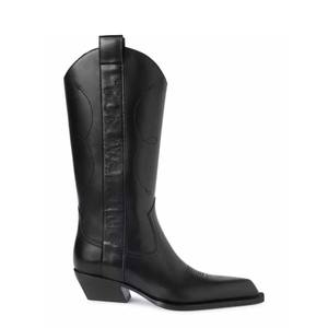 Bottes Western pour femmes Bottes de cowboy Longues Nouvelles bottes d'équitation Western à talon épais <span class=keywords><strong>en</strong></span> <span class=keywords><strong>cuir</strong></span> brodé - Product Image 5
