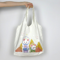 Sac fourre-tout en toile personnalisé - Design japonais tendance, fermeture ouverte, motif imprimé, portable, toutes saisons, usage quotidien, voyage