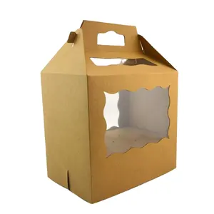 Boîte d'emballage personnalisée pour gâteaux sucettes avec fenêtre en papier, carton gris départ usine