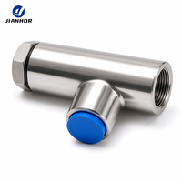 Filter Hidrolik Tipe T Tekanan Tinggi Filter Oli Inline Baja Tahan Karat DN15 untuk Pipa Sistem Hidrolik