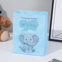 Sacs cadeaux personnalisables en papier kraft imprimé pour la série des petits animaux, sacs cadeaux de fête, vente en gros