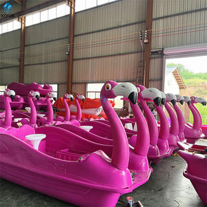 Flamingo Swan Pedal Boat Tourist Park Lake Adult Water Boat Water Play Equipment 4/6 Personas Plastic Swan Boat Pedal para Sea Lake - Product Image 2