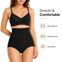Sous-vêtements taille haute, sans coutures, avec doublure antibactérienne, effet ventre plat, serre-taille, rehausseur de hanches, sculptant, grande taille