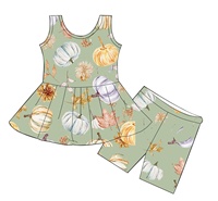 Ensemble short Babylovey pour bébés filles, motif floral et animalier, idéal pour le vélo, la course, l'école, ou comme cadeau, tenue imprimée 2 pièces (haut et short) pour l'été