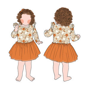 Venta caliente Top Cute Style Dress Girls <span class=keywords><strong>Ghost</strong></span> Print Tulle Flutter Vestido de manga larga Adecuado para el uso diario - Product Image 3