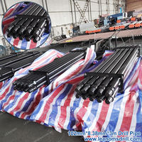 Pipa Bor DTH 102mm 3000mm API 2 7/8 Baja Paduan Reg, Batang Bor Las Gesek untuk Pengeboran Lubang Ledakan Tambang