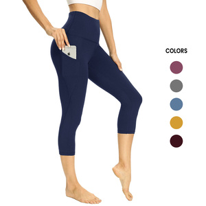 Pantaloni da Yoga sportivi di alta qualità all'ingrosso da donna su misura Slim Fit a vita alta traspirante in Spandex Sexy da ginnastica
