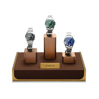 Support d'affichage de montre de style nouveau, vitrine de fenêtre, métal haut de gamme, coins arrondis verticaux