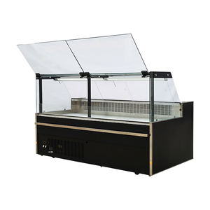 ตู้แช่อาหารร้อนสำหรับร้านขายเนื้อ ไก่ปรุงสุก ตู้โชว์อาหารแบบตั้งโต๊ะ มุมฉาก พร้อมตู้แช่เย็น - Product Image 3