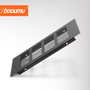 Grille de ventilation rectangulaire en alliage d'aluminium Booumu, argent et noir, pour armoire, placard, meuble à chaussures - Product Image 3