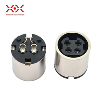 Connecteur DIN circulaire 4P, coque métallique, connecteur DIN, prise audio