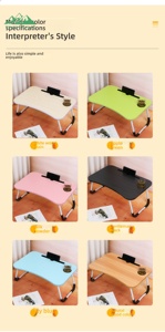 Support pour <span class=keywords><strong>ordinateur</strong></span> <span class=keywords><strong>portable</strong></span> pliable en forme <span class=keywords><strong>de</strong></span> Y Wayon avec porte-gobelet, hauteur réglable, table <span class=keywords><strong>de</strong></span> <span class=keywords><strong>lit</strong></span> <span class=keywords><strong>portable</strong></span> pour la lecture, le travail et les repas - Product Image 5