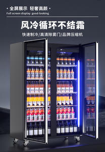 Botellas <span class=keywords><strong>Horizontal</strong></span> Comercial Embraco Compresor Doble Puerta Descongelación Ventilador Refrigeración Vino y Bebidas Refrigerador - Product Image 6