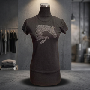 ผู้หญิงขี่ม้ากีฬาสวมเสื้อยืดคอกลม - Product Image 2