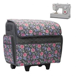Échantillon gratuit compatible avec le sac de transport pour machine à coudre sur roulettes, sac de transport à roulettes avec bandoulière et poignées robustes - Product Image 3