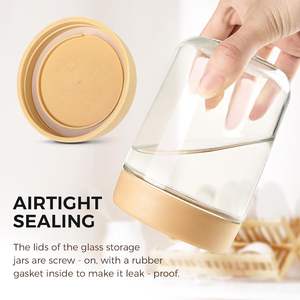 Ensemble <span class=keywords><strong>de</strong></span> pots en verre modernes <span class=keywords><strong>de</strong></span> 16oz, vente en gros <span class=keywords><strong>de</strong></span> 4 pièces, bocaux Mason hermétiques pour la préparation <span class=keywords><strong>de</strong></span> repas d'avoine <span class=keywords><strong>de</strong></span> nuit, graines <span class=keywords><strong>de</strong></span> <span class=keywords><strong>chia</strong></span> - Product Image 4