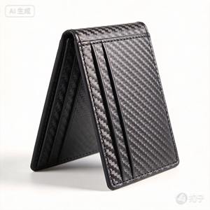 Woven Jacquard Carbon Fiber <b>Wallet</b>-Abrasion-Resistant Lightweight Unisex - Product Image 1
