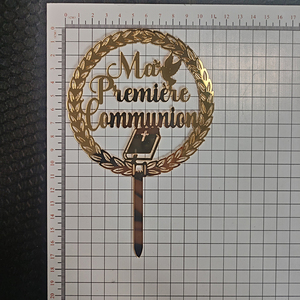 Adorno Acrílico para Pastel, Mon Bapteme, Dorado, Heureux Bapteme, Decoración para Mi <span class=keywords><strong>Primera</strong></span> Comunión, Artículos para Fiestas - Product Image 6