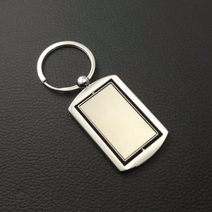 Llavero Metálico Giratorio Rectangular de Fábrica, Material en Blanco para Impresión Láser UV, Venta al por Mayor, Regalos Promocionales Creativos de Aleación de Zinc - Product Image 4
