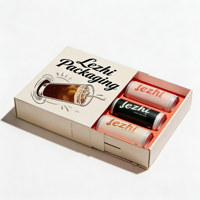 Boîte d'emballage en carton pour canettes de boissons énergisantes, bière, café et sodas, fabriquée en Chine, à prix compétitif