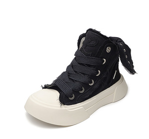 2025 hợp thời trang retro Giày vải với nền tảng Chunky thiết kế giản dị đi bộ phong cách thoáng khí và phong cách Bộ sưu tập mới - Product Image 2