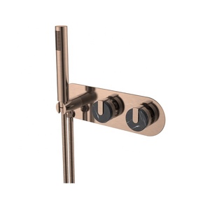 Ensemble de mitigeur de douche moderne mural OEM Luxe 2 fonctions laiton pierre marbre céramique noyau de valve comprend une pomme de douche - Product Image 5