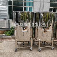 Réservoir de stockage mobile en acier inoxydable de 1000 L avec pompe et moteur pour le stockage d'eau liquide, utilisation facile