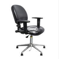 Chaises de laboratoire pivotantes rondes réglables antistatiques en PU, meubles, chaise de laboratoire pivotante ESD