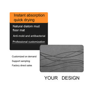 Badmat van diatomeeënaarde, 24 x 16 inch, met aangepast logo, waterabsorberend, antislip, massief natuursteen, voor hotels - Product Image 3