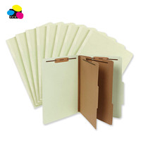 Carpeta de Archivo de Clasificación con Separadores de Papel Kraft Tamaño Legal, Color Verde Claro, 10 Unidades por Caja, Varios Colores, Gran Venta