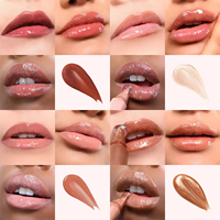 Vente en gros de gloss à lèvres brillant multicolores personnalisés, hydratant, teinté, liquide, longue tenue, maquillage pour les lèvres