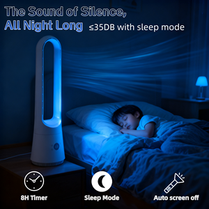 Ventilador de Torre sin aspas inteligente Tuya Wifi de alta velocidad, ventilador de filtro desmontable HEPA con purificador de aire - Product Image 4