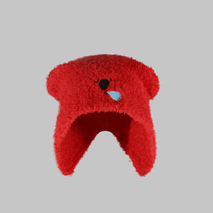 Gorro <span class=keywords><strong>de</strong></span> mujer con orejas <span class=keywords><strong>de</strong></span> <span class=keywords><strong>gato</strong></span>, gorros <span class=keywords><strong>de</strong></span> punto trenzados <span class=keywords><strong>de</strong></span> ganchillo, gorro cálido <span class=keywords><strong>de</strong></span> invierno con orejas <span class=keywords><strong>de</strong></span> oso <span class=keywords><strong>de</strong></span> peluche con logotipo bordado - Product Image 4