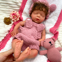 Poupée Reborn réaliste de 18 pouces pour photographie de bébé fille, en silicone solide, non toxique, souple, vente en gros, coiffure personnalisée, jeu de rôle