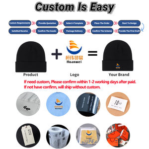 PASUXI moda all'ingrosso personalizzato ricamo Logo tinta unita in fibra acrilica caldo Berretto invernale con logo personalizzato cappello caldo - Product Image 5